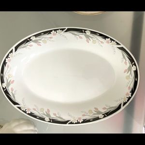 13 INCH OVAL PLATTER CROWN MING FINE CHINA MICHELLE JIAN SHIANG